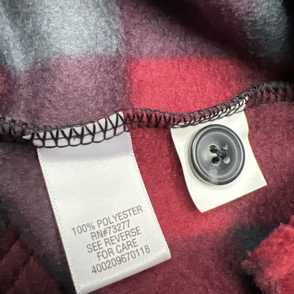 Croft & Barrow Men’s Extra Soft Flannel Shirt Colorful Plaid Red /Black Sz NWT - Picture 9 of 10